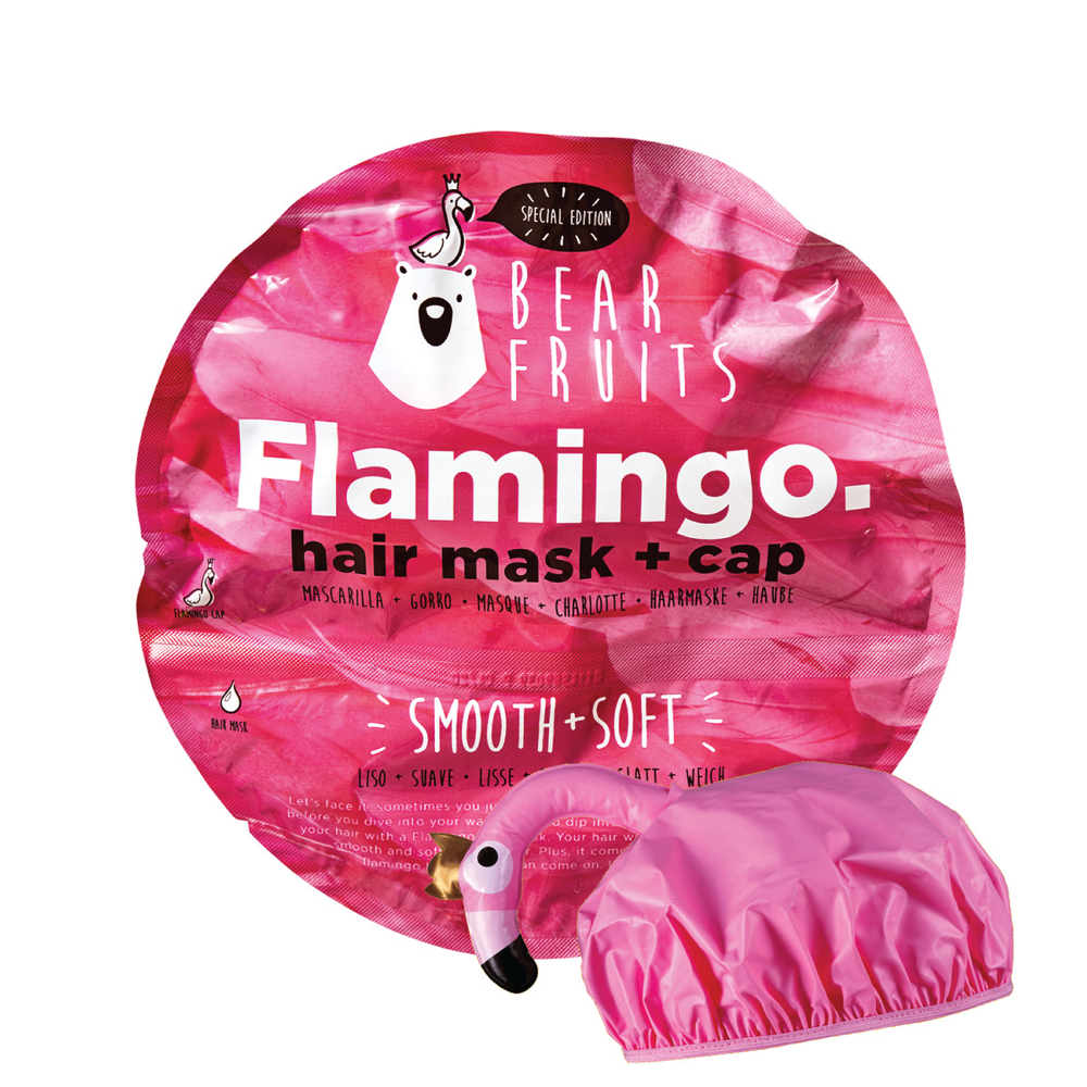 Maschera per capelli + cuffia fenicottero, 20ml